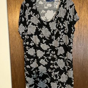 Apt 9 Black Floral Blouse